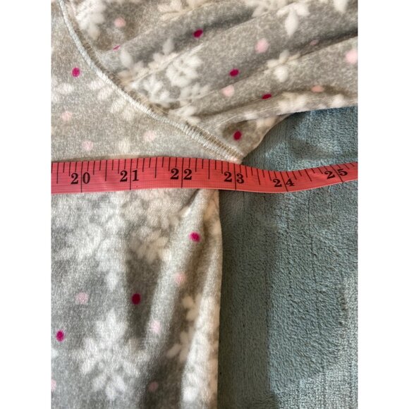Nautica Womens Snowflake Print Pajama Set XL Gray Henley Top Elastic Waist Cozy - Picture 9 of 16